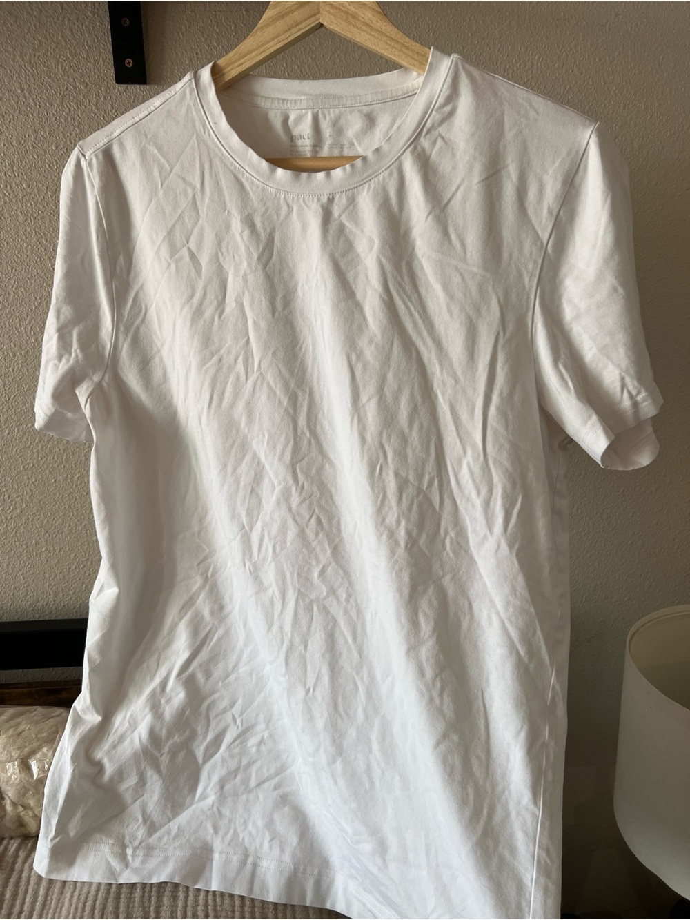 Pact Men's White Short-Sleeve essential Crewneck Tee